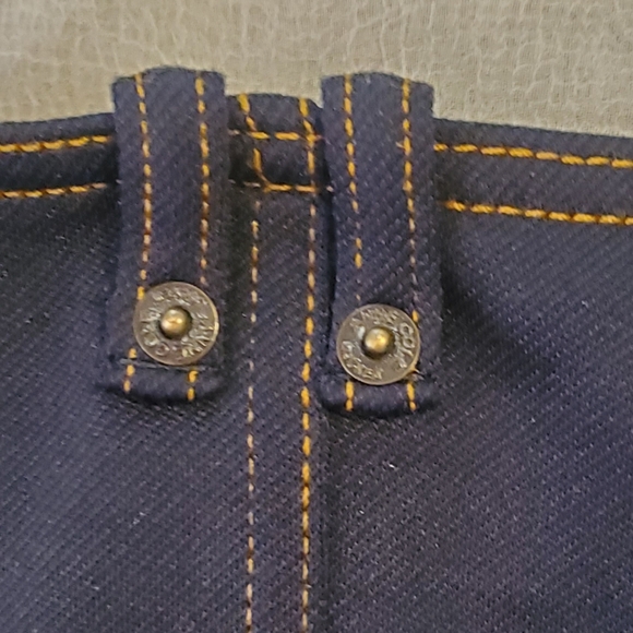 💚5/$25 Ann Cole Denim Looking Stitched Bikini Bottoms with Buckle Detail Small - Picture 7 of 7